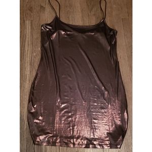 Bronze Metalic Bodycon Dress